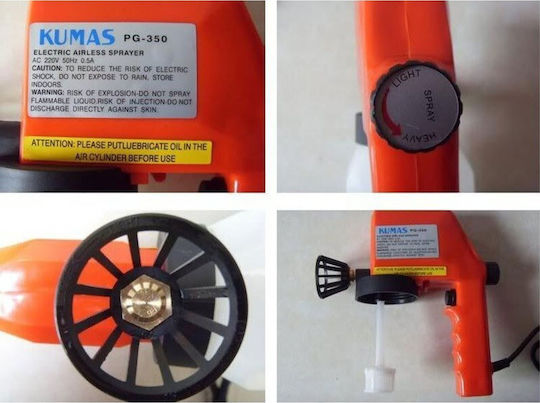 Kumas PG-350 Pistol de vopsit electric cu recipient de 0.6lt