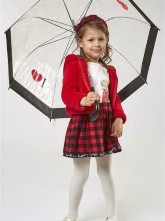 Εβίτα Kids Set with Skirt & Jacket Winter 3pcs Red