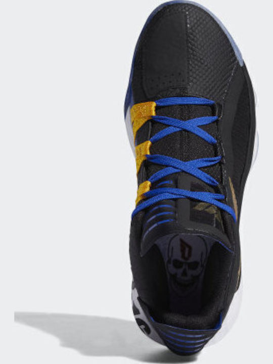Dame 6 Χαμηλά Μπασκετικά Παπούτσια Core Black / Gold Metallic / Royal Blue