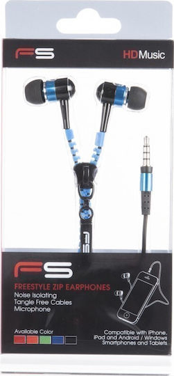 Omega Freestyle Zip In-ear Handsfree με Βύσμα 3.5mm Μπλε