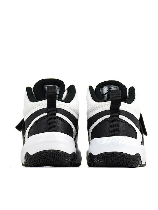Hustle Team Hustle D 8 Ps Kinder Sportschuhe Basketball mit Bügel- und Schleifenverschluss White / Black