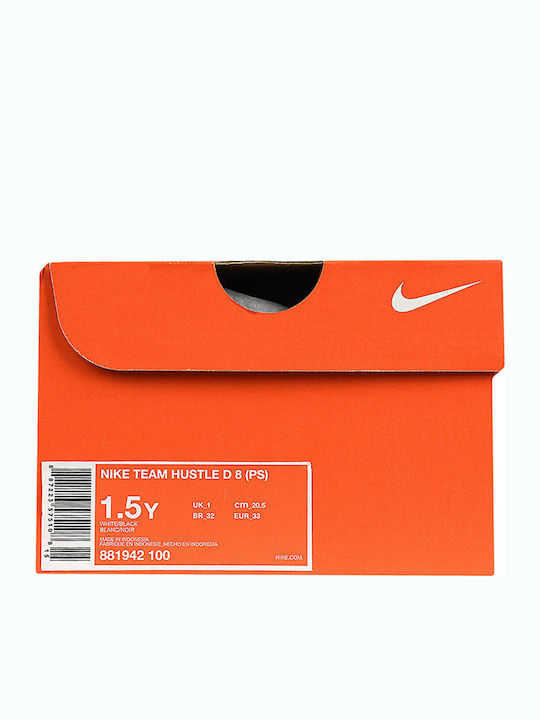 Hustle Team Hustle D 8 Ps Kinder Sportschuhe Basketball mit Bügel- und Schleifenverschluss White / Black