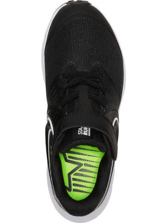 Stern Läufer Star Runner 2 Kinder Sportschuhe Laufen mit Bügel- und Schleifenverschluss Black / White / Volt