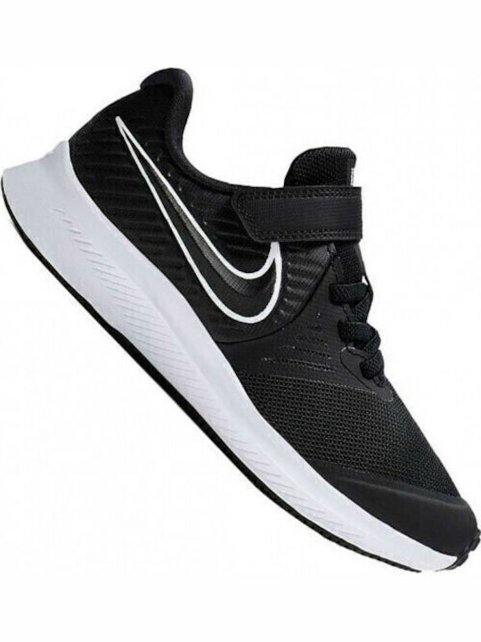 Stern Läufer Star Runner 2 Kinder Sportschuhe Laufen mit Bügel- und Schleifenverschluss Black / White / Volt