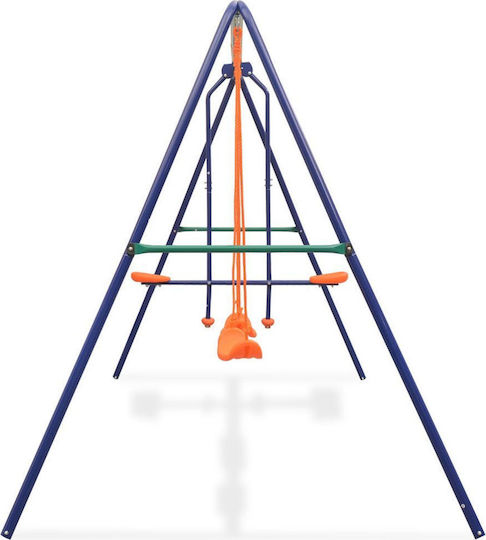 vidaXL Leagăn Dublu Pentru Utilizare Profesională Metalic 324x155x182cm Pentru 3+ Ani