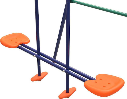 vidaXL Leagăn Dublu Pentru Utilizare Profesională Metalic 324x155x182cm Pentru 3+ Ani