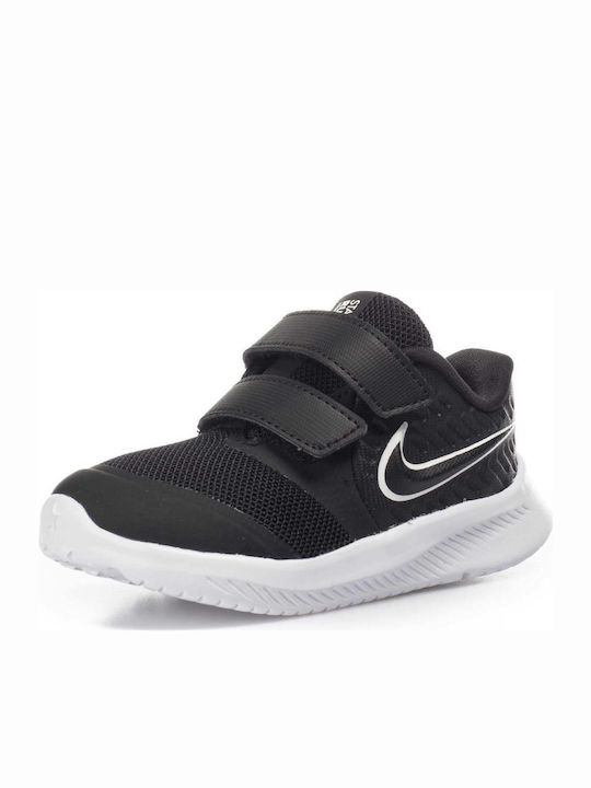 Star Runner Star Runner 2 Kids Sports Shoes Running with Hoop & Loop Closure Black / White / Volt
