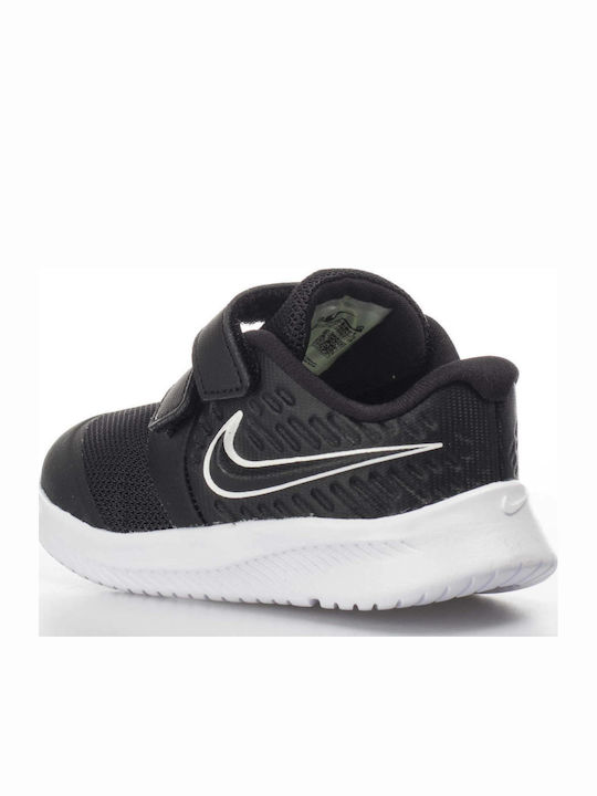 Star Runner Star Runner 2 Kids Sports Shoes Running with Hoop & Loop Closure Black / White / Volt