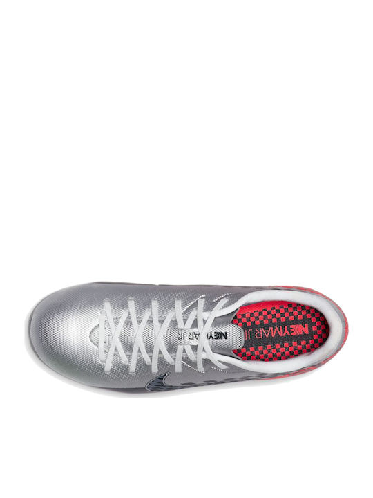 Mercurial Vapor 13 Academy Neymar MG MG Kids Soccer Cleats Molded Silver