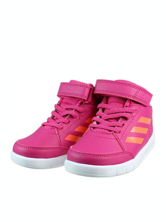 Altasport Mid Kinder Sneakers Hoch mit Klettverschluss Real Magenta / Hi Res Coral / Cloud White