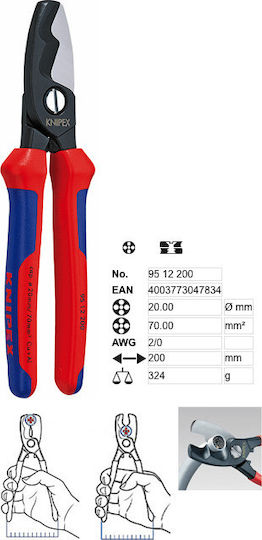 Knipex Кабелен нож Електротехнически Дължина 200мм