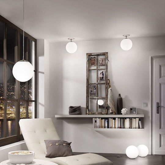 Eglo Rondo Pendant Light White Ball with Socket E27 20x110cm