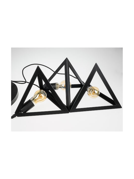 V-TAC Pendant Light Black with Socket E27 30x130cm