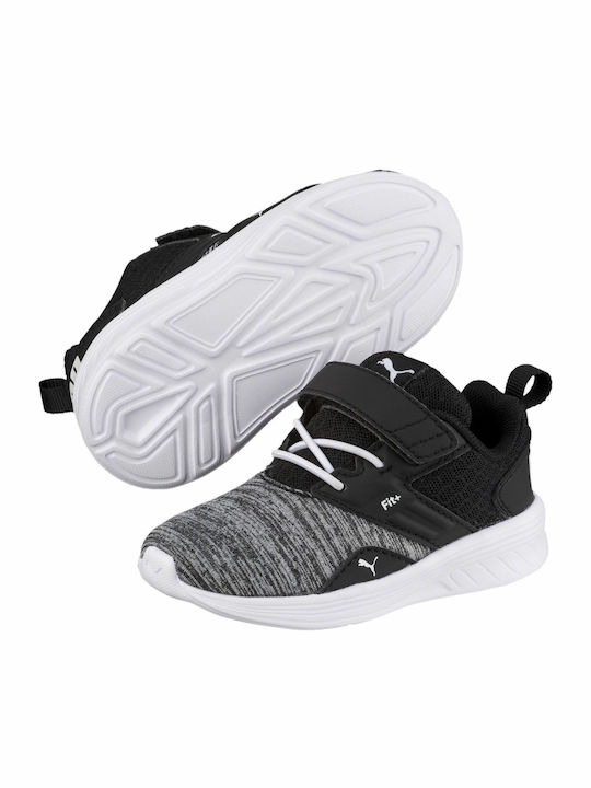 NRGY Comet V INF Kids Sports Shoes Running with Hoop & Loop Closure Gray