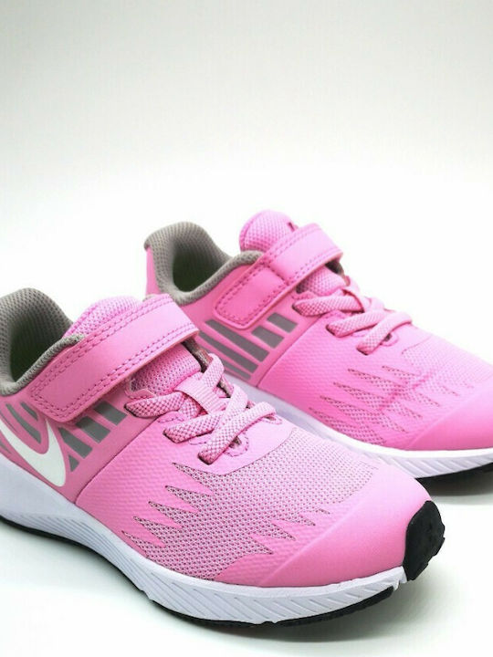 Star Runner PSV Kids Sports Shoes Running with Hoop & Loop Closure Pink