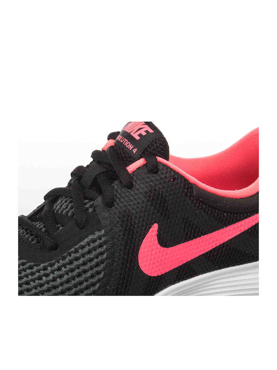 Kids Sports Shoes Running Revolution 4 GS Noir / Blanc / Rose Coureur