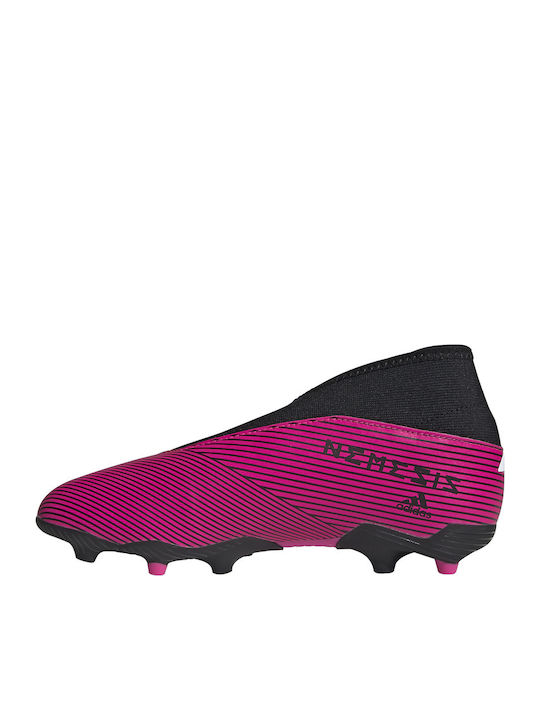 Adidas Παιδικά Ποδοσφαιρικά Παπούτσια Nemeziz 19.3 LL FG J Shock Pink / Cloud White / Core Black