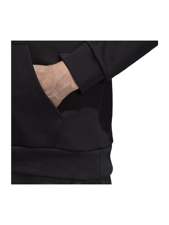 Trefoil Sweatshirt with Hood Black