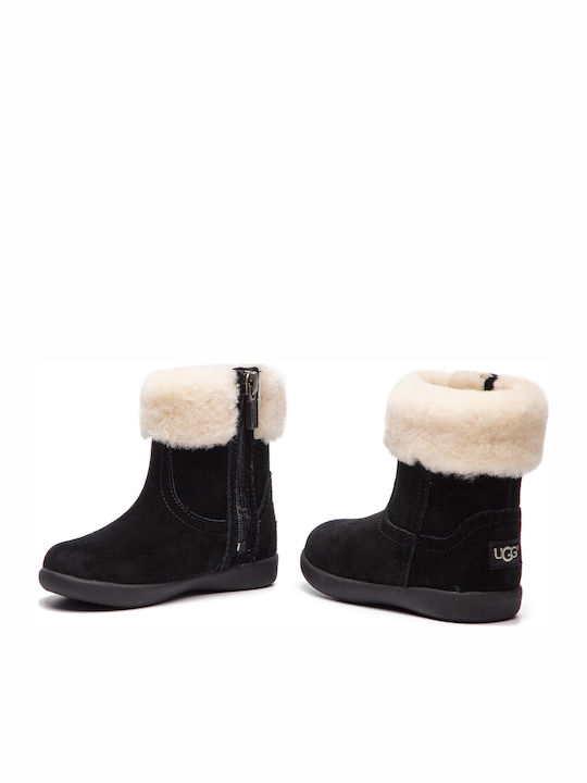 Jorie II Suede Παιδικές Μπότες με Φερμουάρ Μαύρες