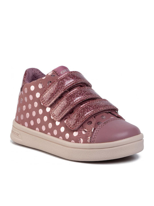 J Djrock Kids Sneakers High Anatomic with Scratch Pink