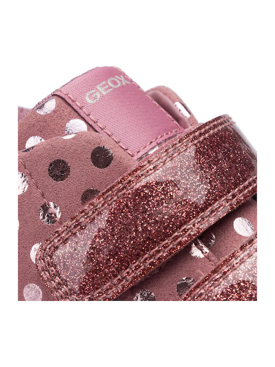 J Djrock Kids Sneakers High Anatomic with Scratch Pink