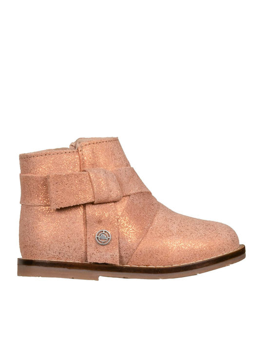 Mayoral Kids Suede Boots with Zipper Pink