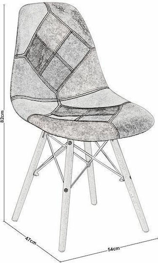 Art Stühle Speisesaal Braun 1Stück 47x54x82cm
