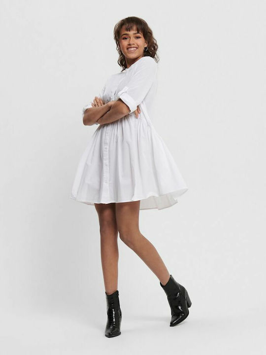 Only Mini Shirt Dress Dress White