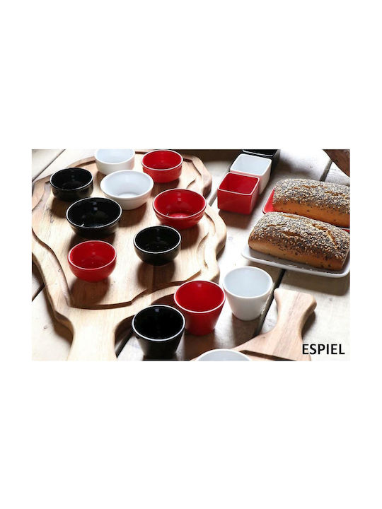 Espiel Dip Serving Bowl Round made of Porcelain Black with Diameter 6cm