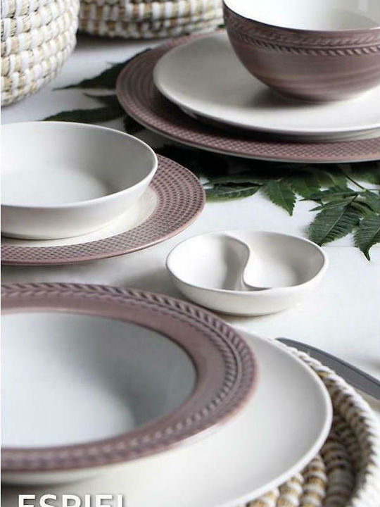 Espiel Wicker Round Decorative Tray Round Wicker Tray 35x3cm 35x35x3cm