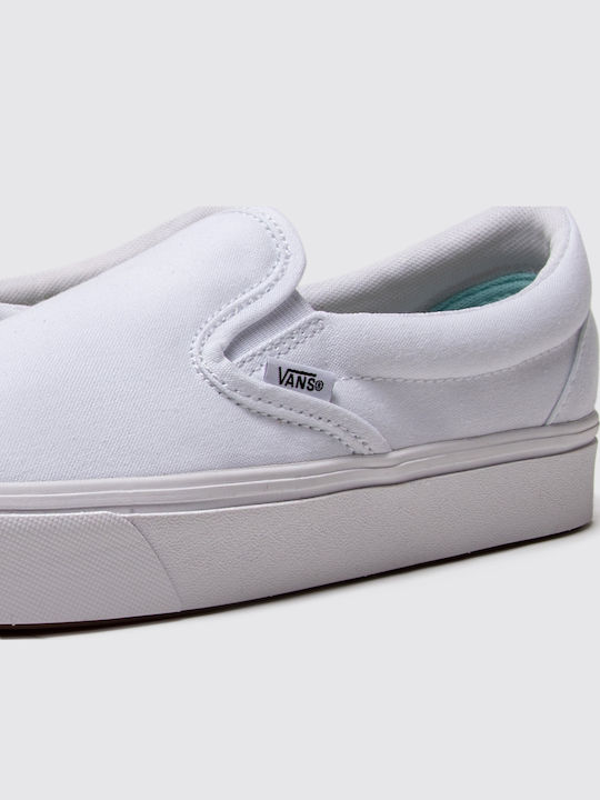 ComfyCush Men's Canvas Slip-Ons White