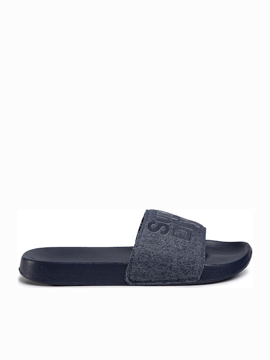 Superdry Lineman Slides σε Μπλε Χρώμα