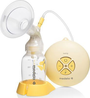 Medela Swing Ηλεκτρικό Μονό Θήλαστρο Μπαταρίας και Ρεύματος Κίτρινο