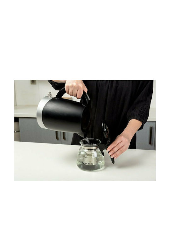 Nava Misty Τσαγιέρα με Φίλτρο Γυάλινη Διάφανη 900ml