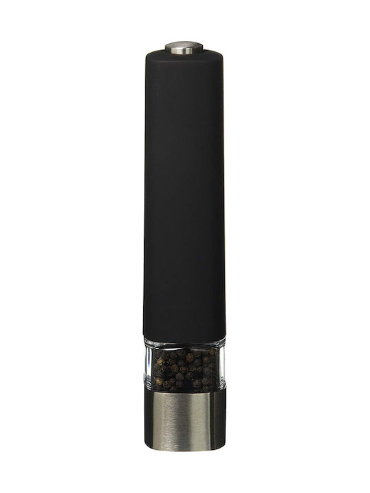 Bisetti Electric Glass Pepper Mill 20cm Black