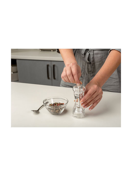 Nava Acer Manual Plastic Pepper Mill 16.5cm Transparent