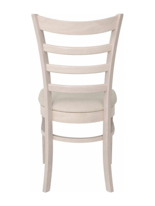 Naturale-L Dining Room Wooden Chair Ecru 42x52x90cm 2pcs