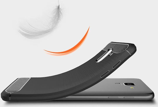 J600F Brushed TPU Back Back Cover Σιλικόνης Μαύρο (Galaxy J6)