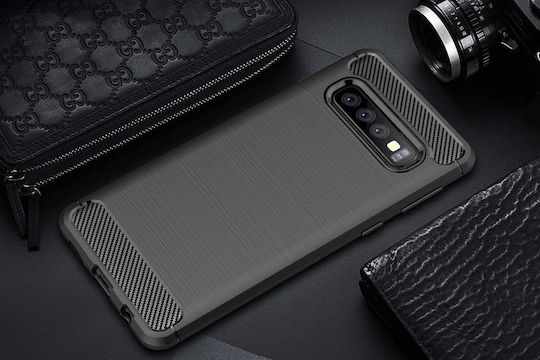 Hurtel Back Cover Σιλικόνης Μαύρο (Galaxy S10+)