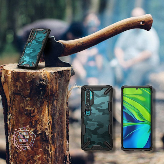 Ringke Fusion X Back Cover Σιλικόνης με Λουράκι Μαύρο (Xiaomi Mi Note 10 / Mi Note 10 Pro)