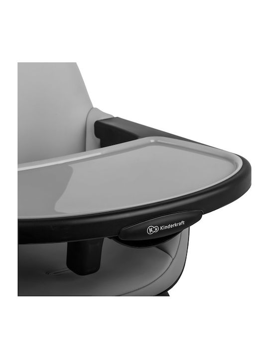 Kinderkraft Fini Highchair 2 in 1 & Leatherette Seat Gray