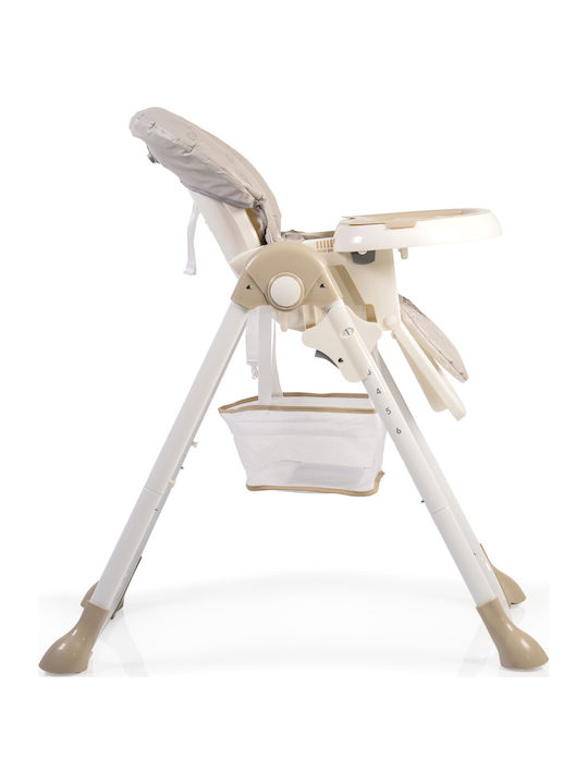 Moni Hunny Foldable Highchair with Metal Frame & Fabric Seat Beige
