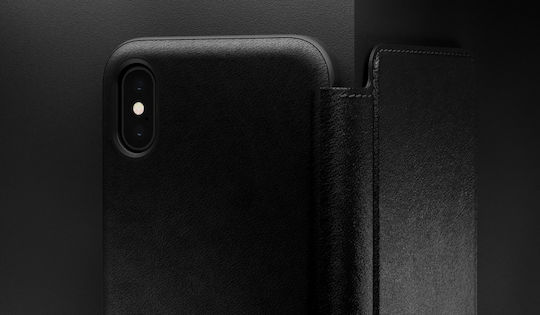 Nomad Rugged Folio Buchen Sie Synthetisches Leder 0.75mm Schwarz (iPhone 11 Pro Max)