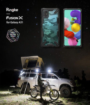 Ringke Fusion X Back Cover Camo Μαύρο (Galaxy A51)