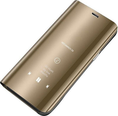 Hurtel Clear View Plastic Book Gold (Galaxy S8)