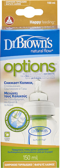 Dr. Brown's Plastic Baby Bottle Options Anti-Colic with Silicone Nipple for 0+, 0+ m, months 150ml