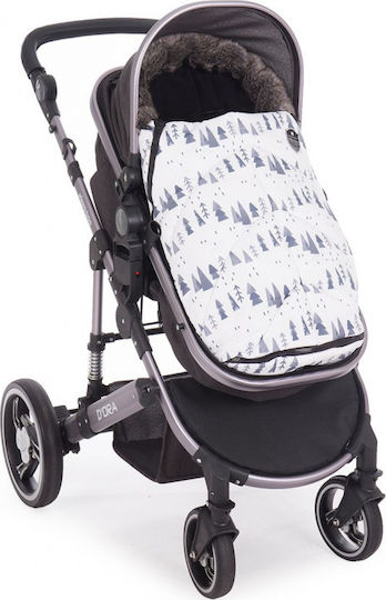 Kikka Boo Shiny Snow Forest Stroller Footmuff with Fleece Lining 85x45cm Gray