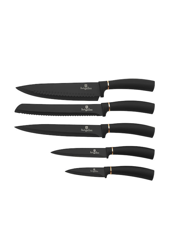 Berlinger Haus Black Rose Collection Knife Set with Base made of Stainless Steel BH-2407 5pcs