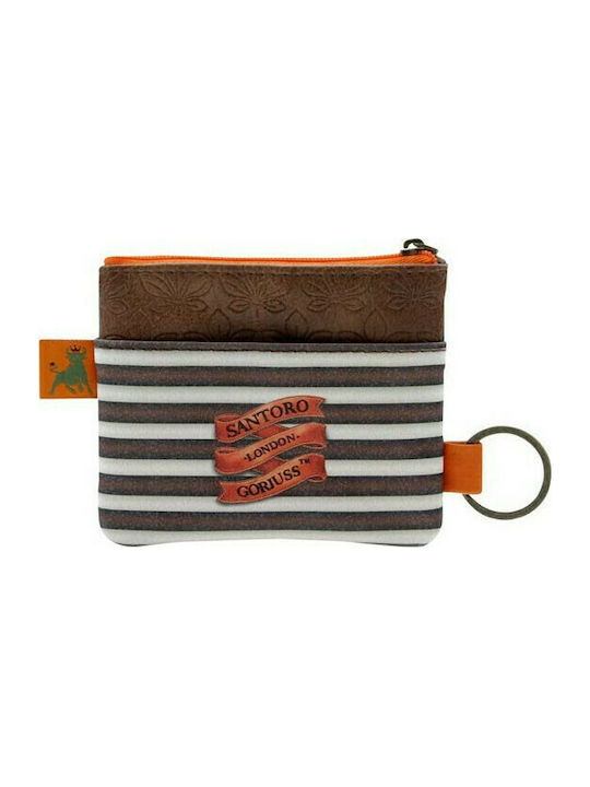 Santoro Zip Purse Keyring Autumn Leaves Детски портфейл Монети с цип и ключодържател за Момиче Зелен 899GJ04