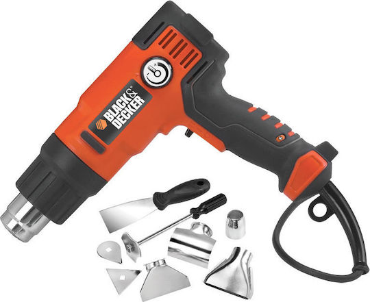 Black & Decker KX2200K Πιστόλι Θερμού Αέρα 2000W με Ρύθμιση Θερμοκρασίας εως και 645°C